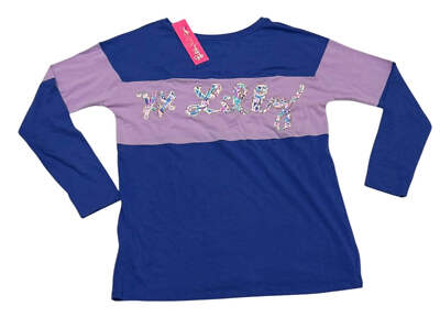 Lilly Pulitzer Happy as A Clam Finn Top XS-Lilac Freesia