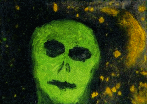 Alien Painting Moon Space Digital Art NFT Card created by ELY M. elymbmx