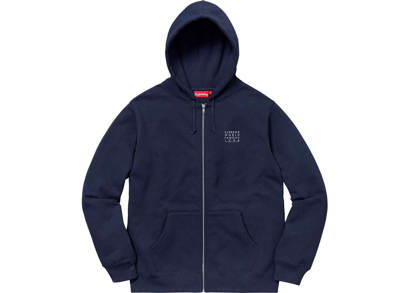 ウォームアップウェア Supreme Sport Zip Up Hooded Sweater Navy Supreme Sport Zip Up Hooded Sweater (SS25) - $228