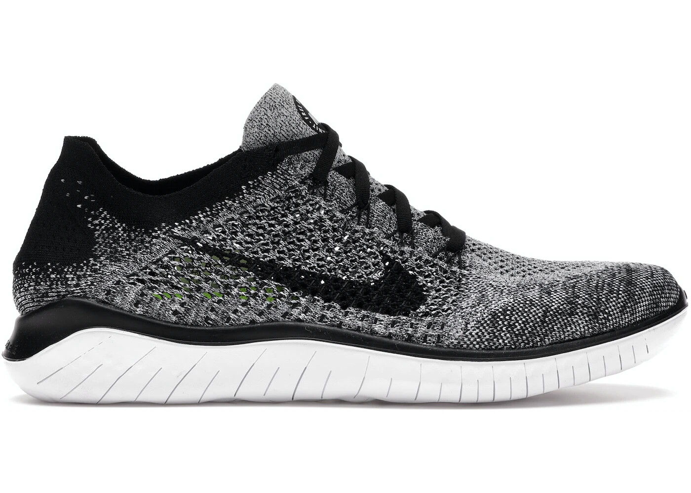 Мужские кроссовки для бега Nike Free RN 2018 FK Flyknit Oreo Grey White Black 942838-101 размер 9