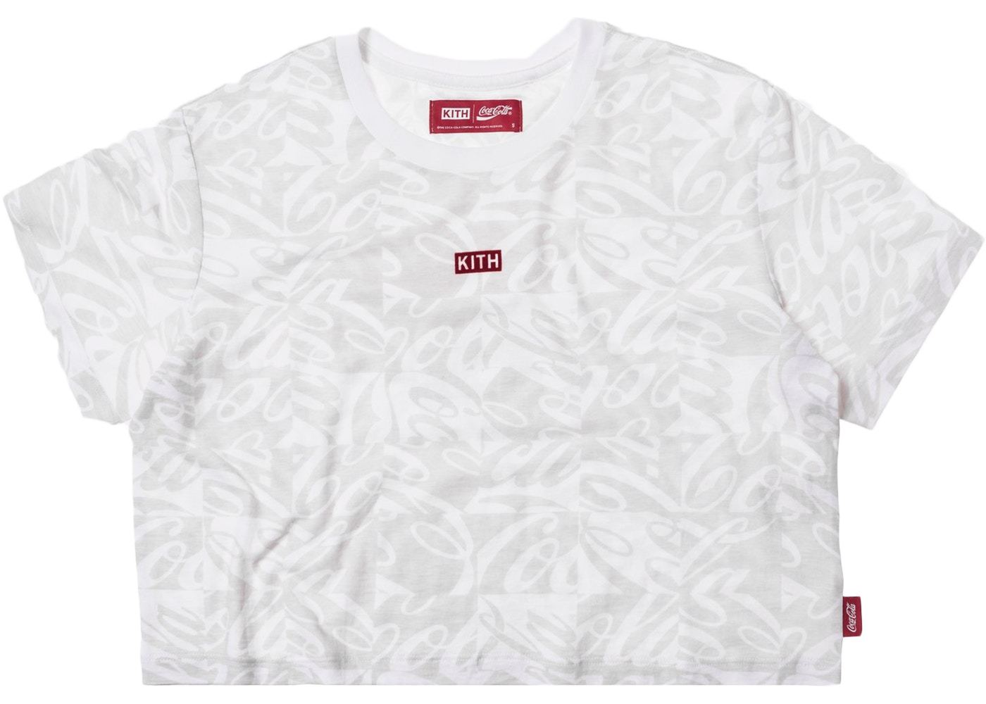 Kith Women ☆ Coca Cola Oversized Tee Kith Women x Coca-Cola Checkered Cropped Tee White Size L