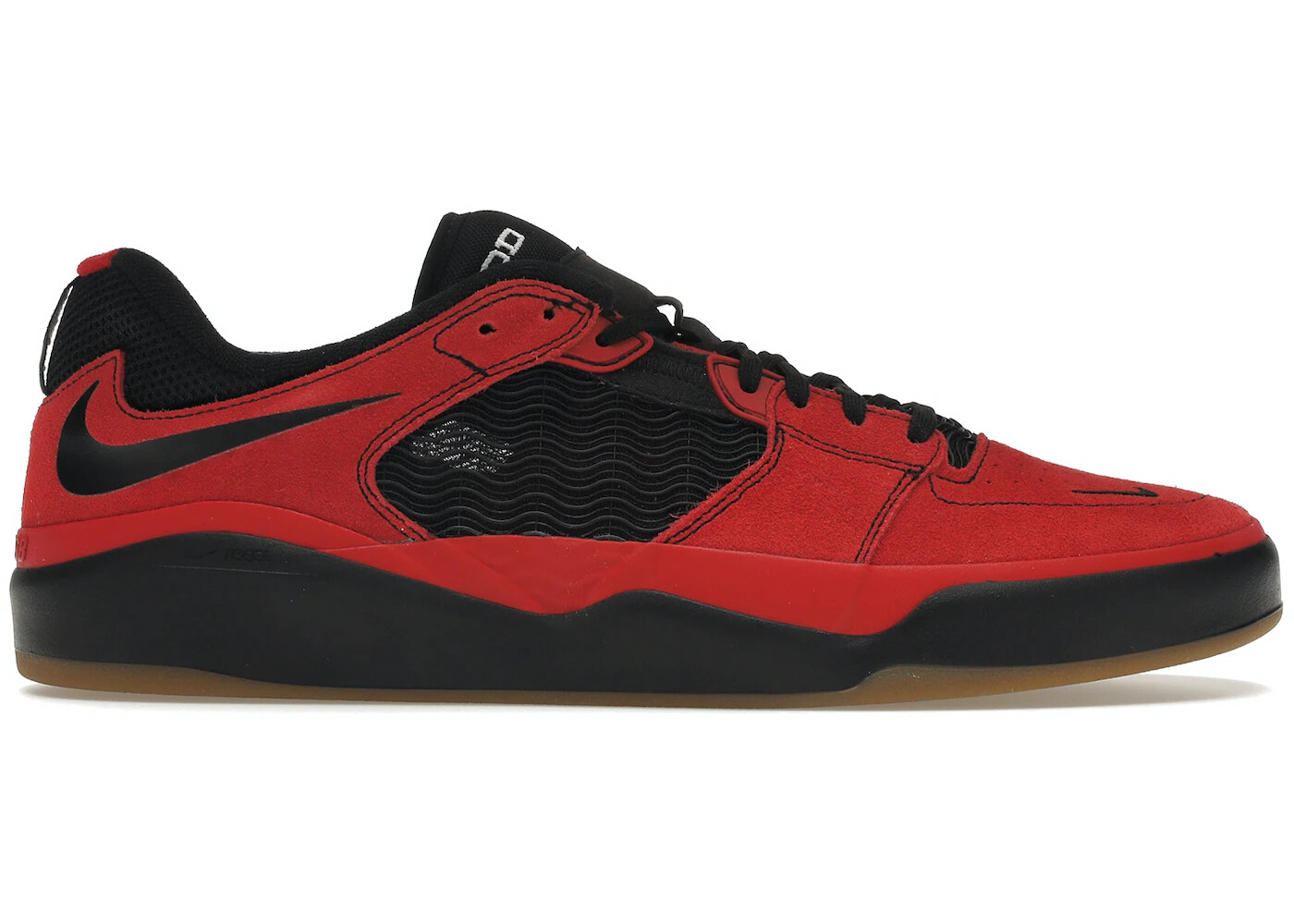 

Мужские кроссовки для скейтбординга Nike SB Isod Wair Varsity Red Suede Black Bred Gum DC7232-600, Красный, Nike Ishod Wair SB