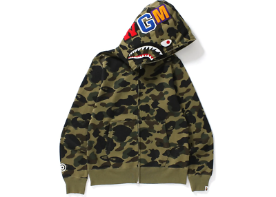 Bape first cheap camo shark hoodie