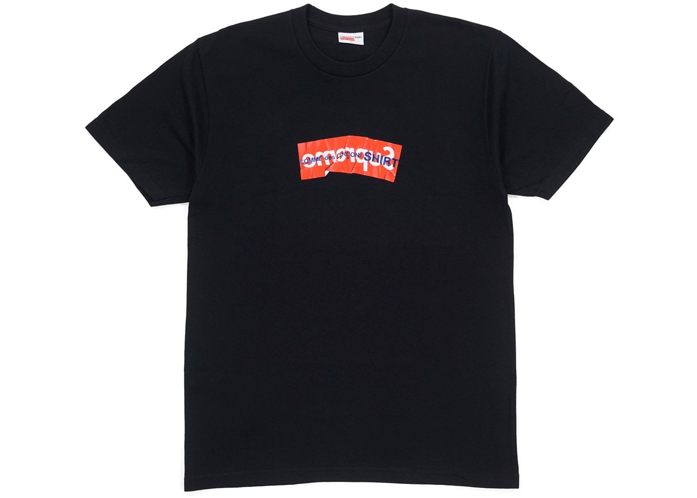 Supreme Comme Des Garcons SHIRT Box Logo Tee Black SS17 ...