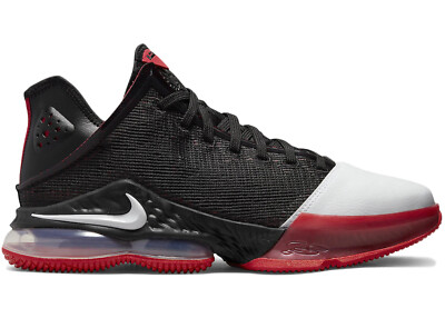 NIKE LEBRON 19 LOW *BRED* Sz 10 BLK WHT RED 3 6 8 v2 7 9 11 12 13 14 16 18 17 20