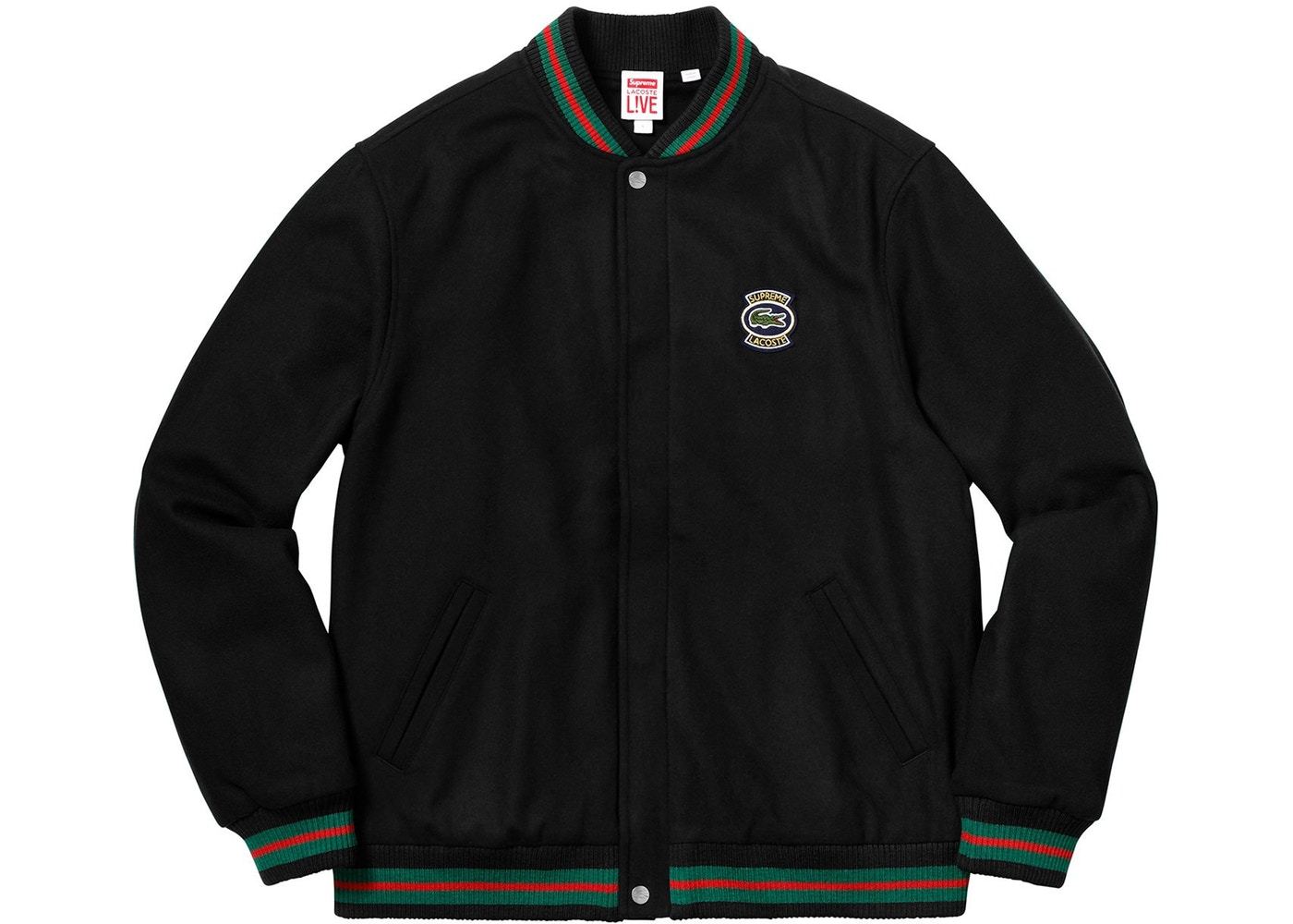 supreme lacoste wool varsity jacket