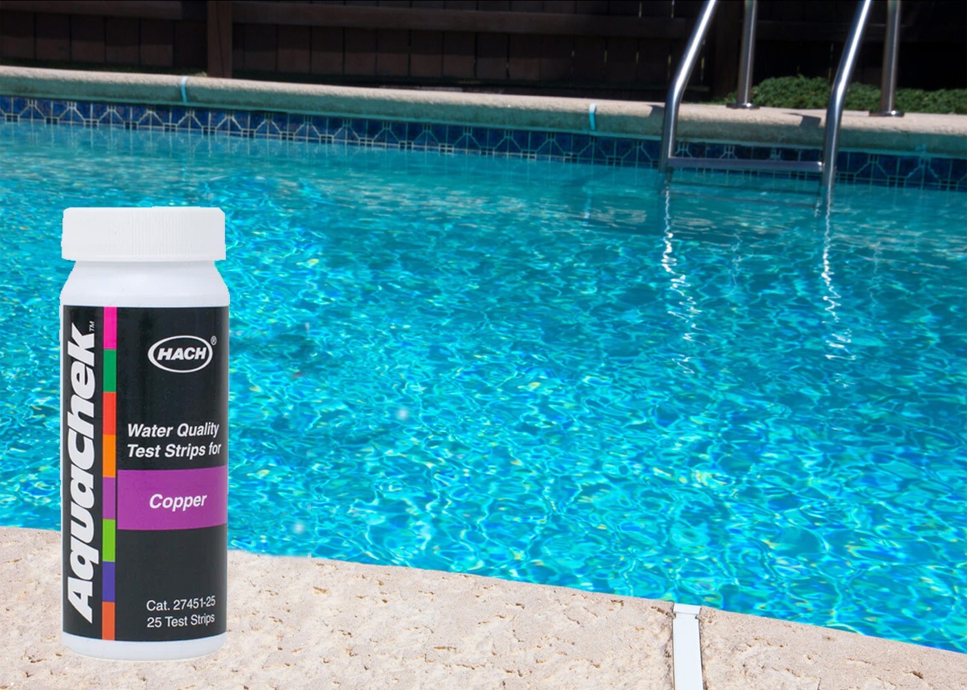 AquaChek 661454 Swimming Pool Copper Test  Kit - 25 Pack Bottle