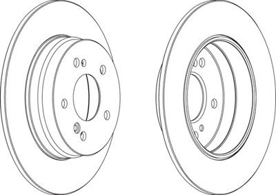 Pair Of Coated Brake Discs Ferodo DDF819C