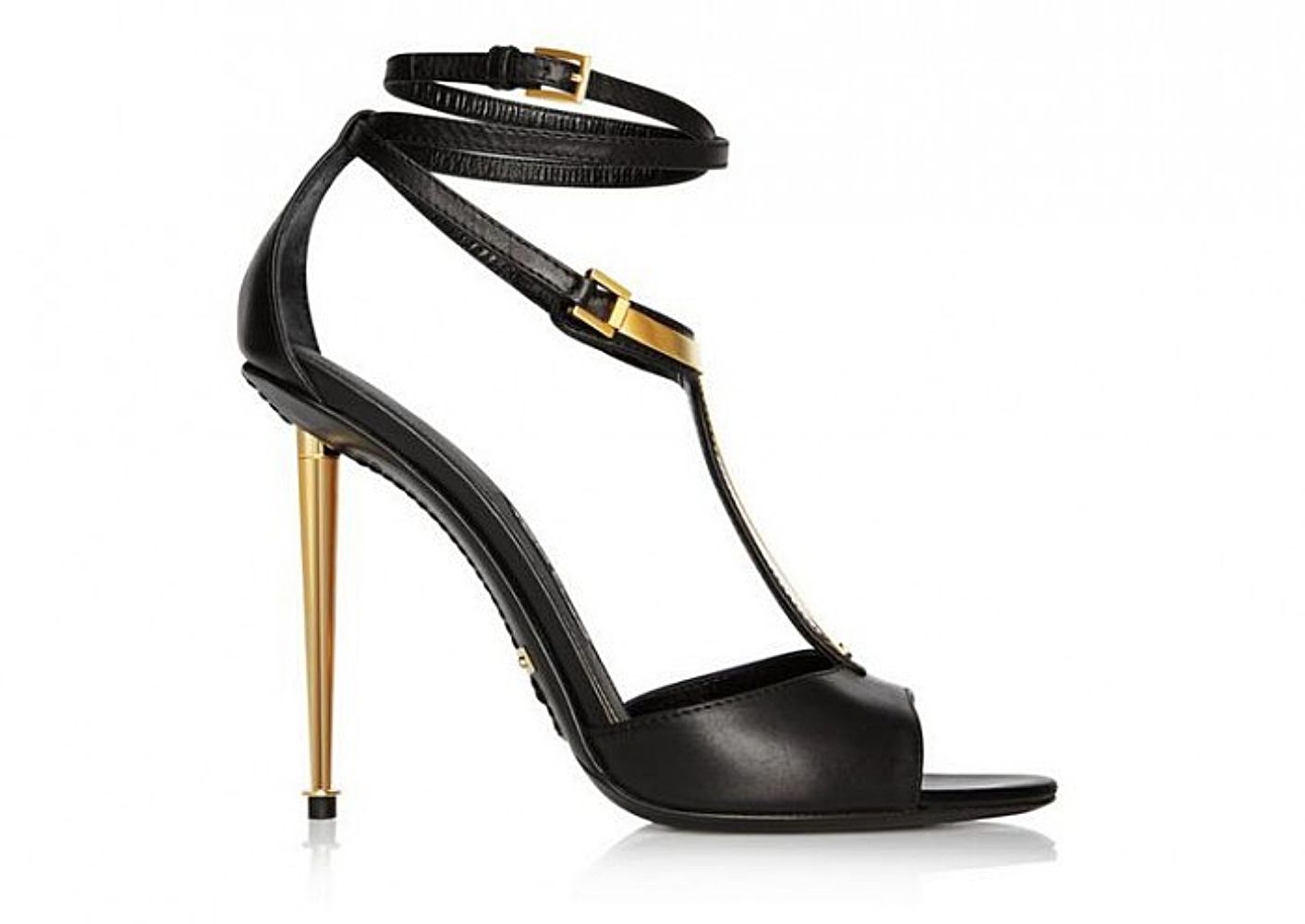 【関税＆送料込み】Tom Ford Gold Colored Sandals With Adjus Leather sandal Tom Ford Gold size 40 EU in Leather - 20572189