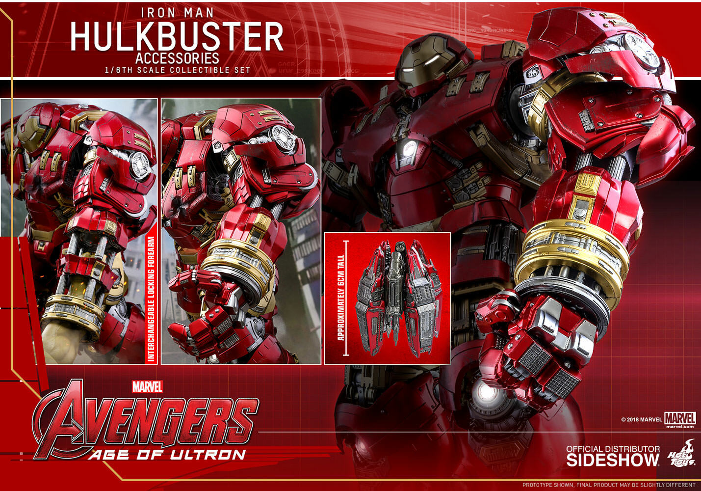HOT TOYS HULKBUSTER ACCESSORIES SET ACS006 AVENGERS AGE OF