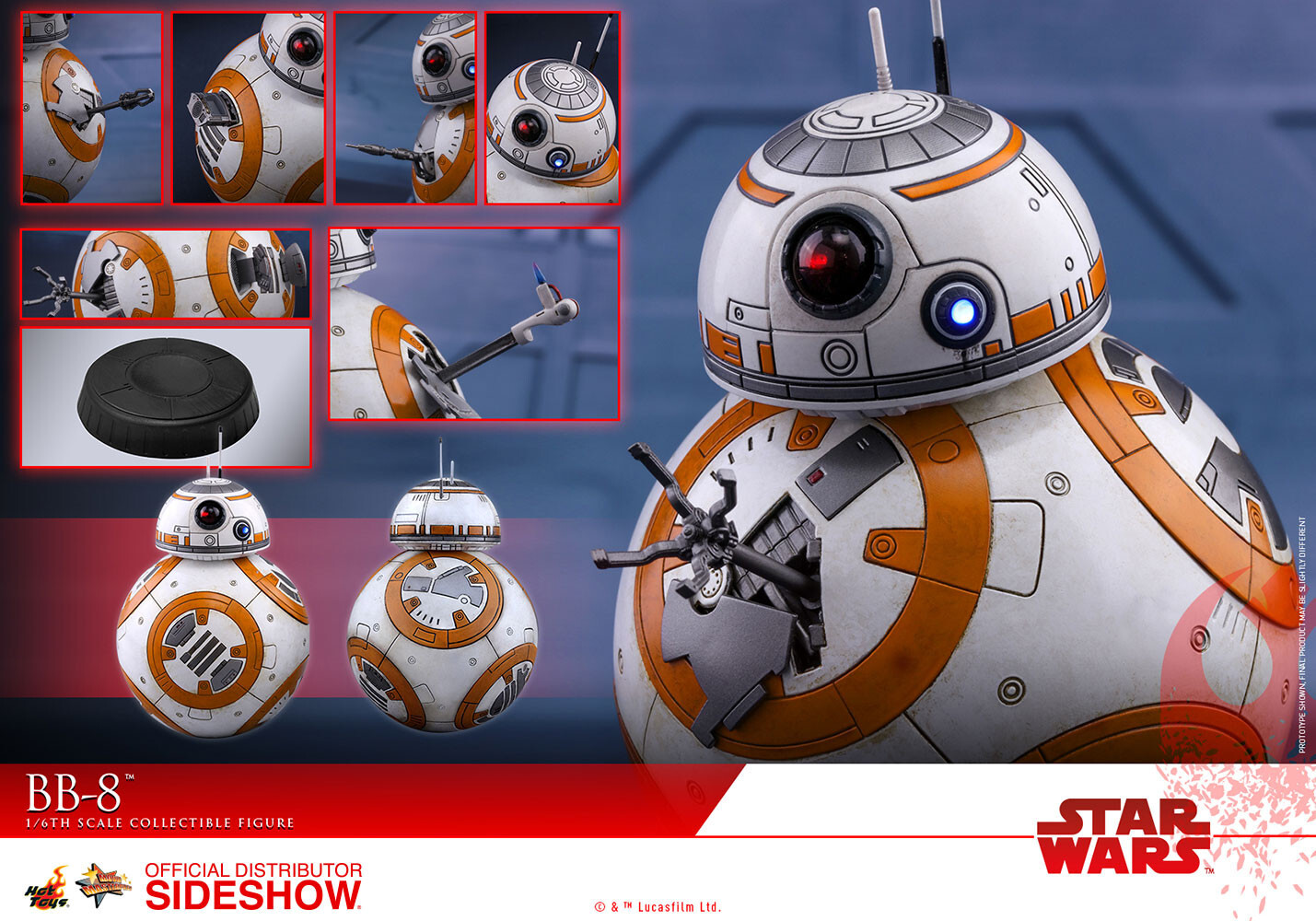 ホットトイズ　bb8 HOT TOYSBB8 Hot Toys BB8 1/6th Scale Figure Review - YouTube