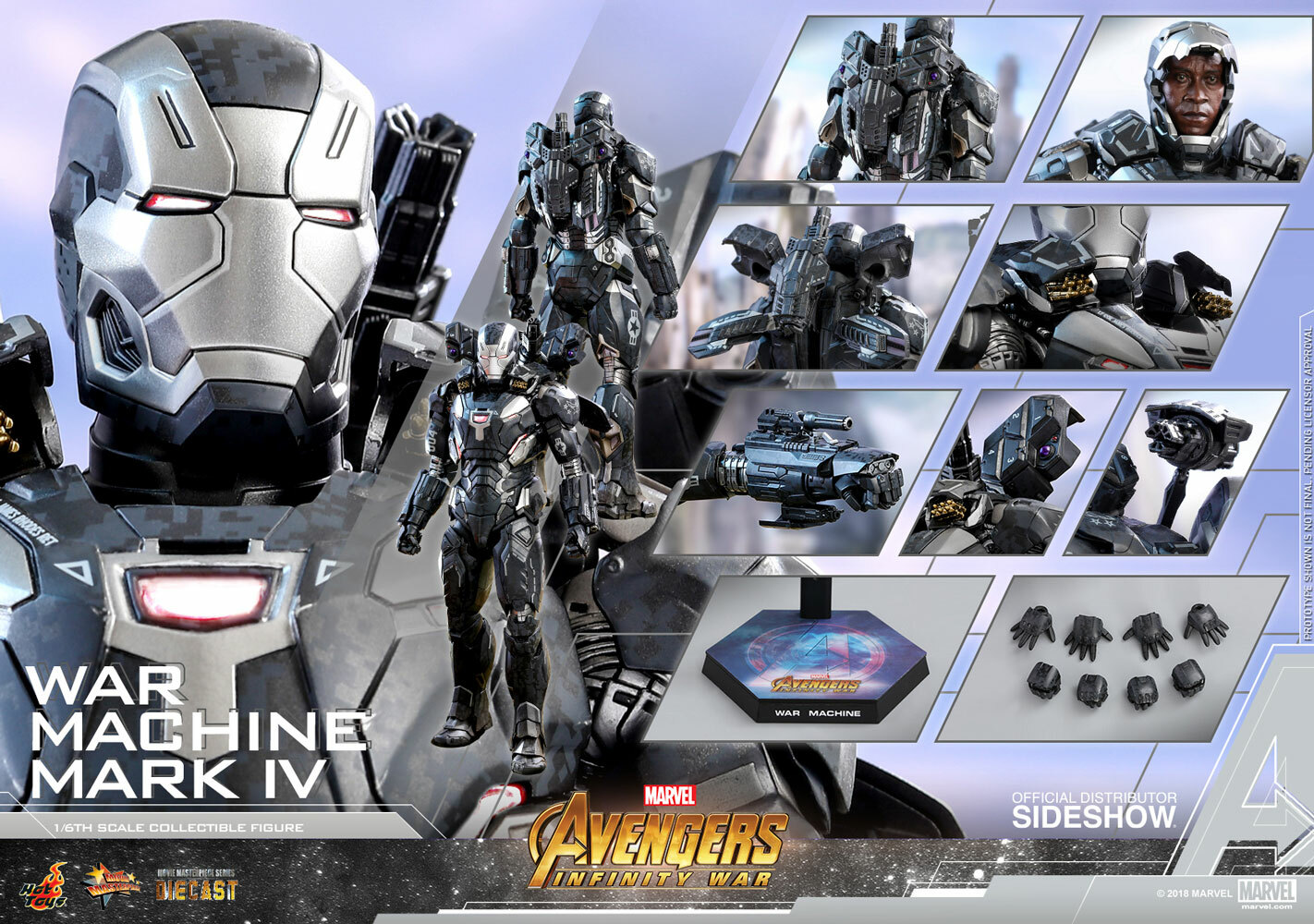 Hot Toys 1/6 Avengers: Infinity War War Machine Mark IV