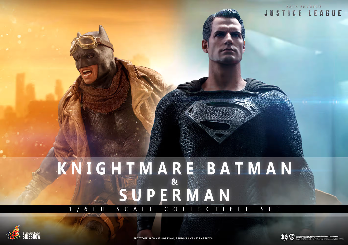 1/6 Dc Knightmare Batman and Superman Figures Set Hot Toys