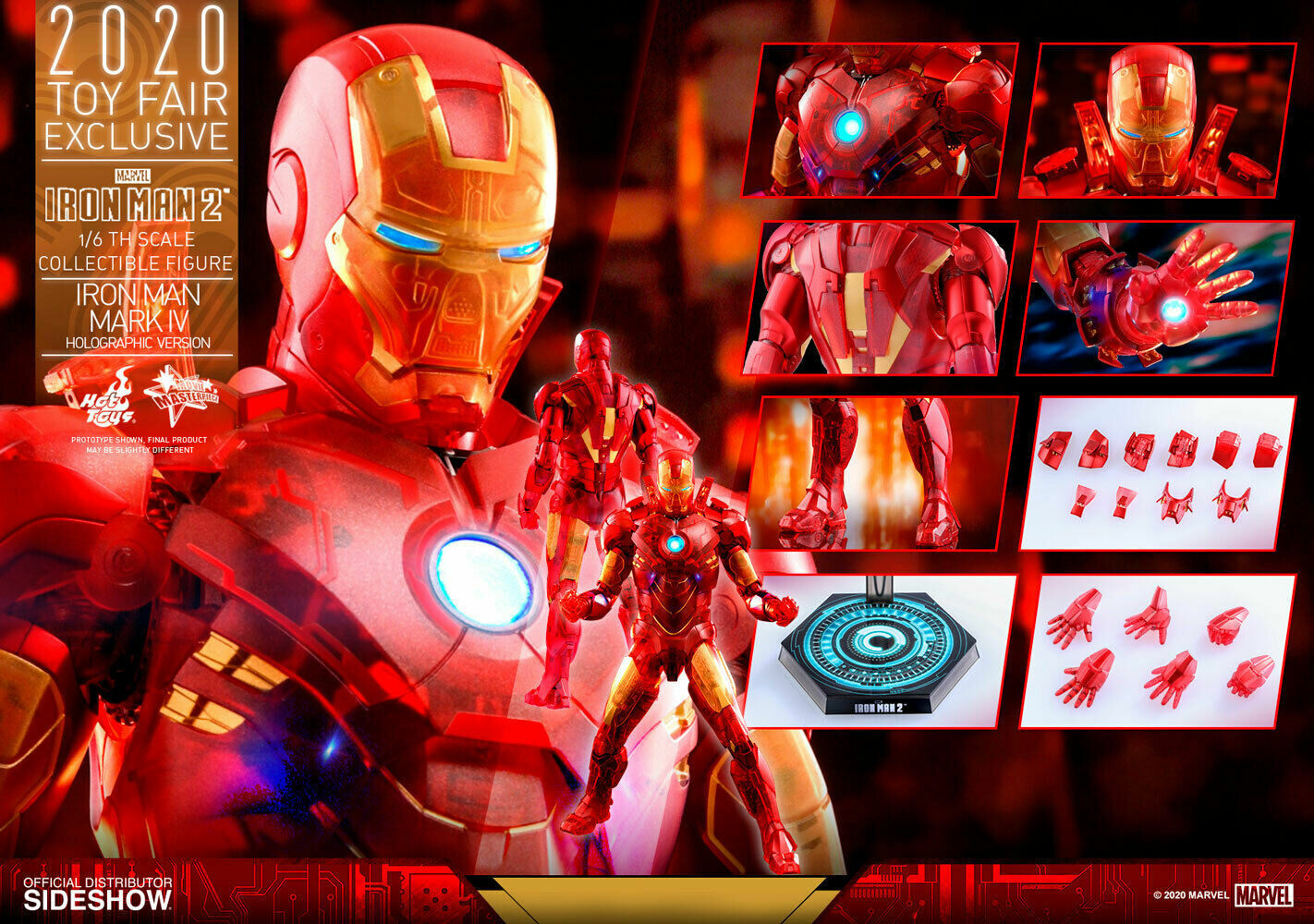 HOT TOYS MMS568 IRON MAN MARK IV HOLOGRAPHIC VERSION 1/6