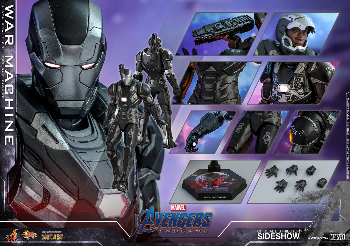 Hot Toys 1/6 Avengers: Endgame War Machine Diecast Sixth Hot Toys 1/6 Avengers: Endgame War Machine Diecast Sixth