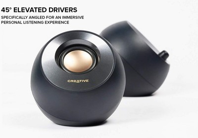 Creative Pebble V2 BLACK USB powered 2.0-Channel Desktop Speakers Volume Control