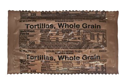 Authentic USGI Ration Bread - Whole Grain Tortillas - 6, 12, 24,48 and 100 Pack