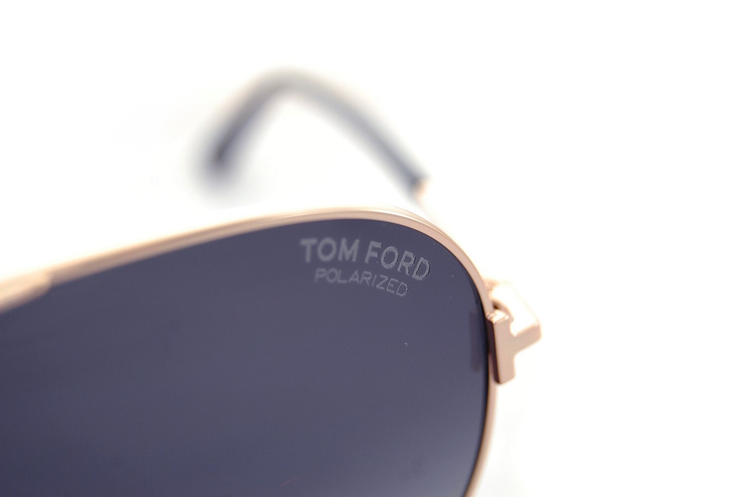 Pre-owned Tom Ford Clark Polarized Sunglasses 59mm Tf823 28d Men Pilot Rose Gold Grey Blue In Gray