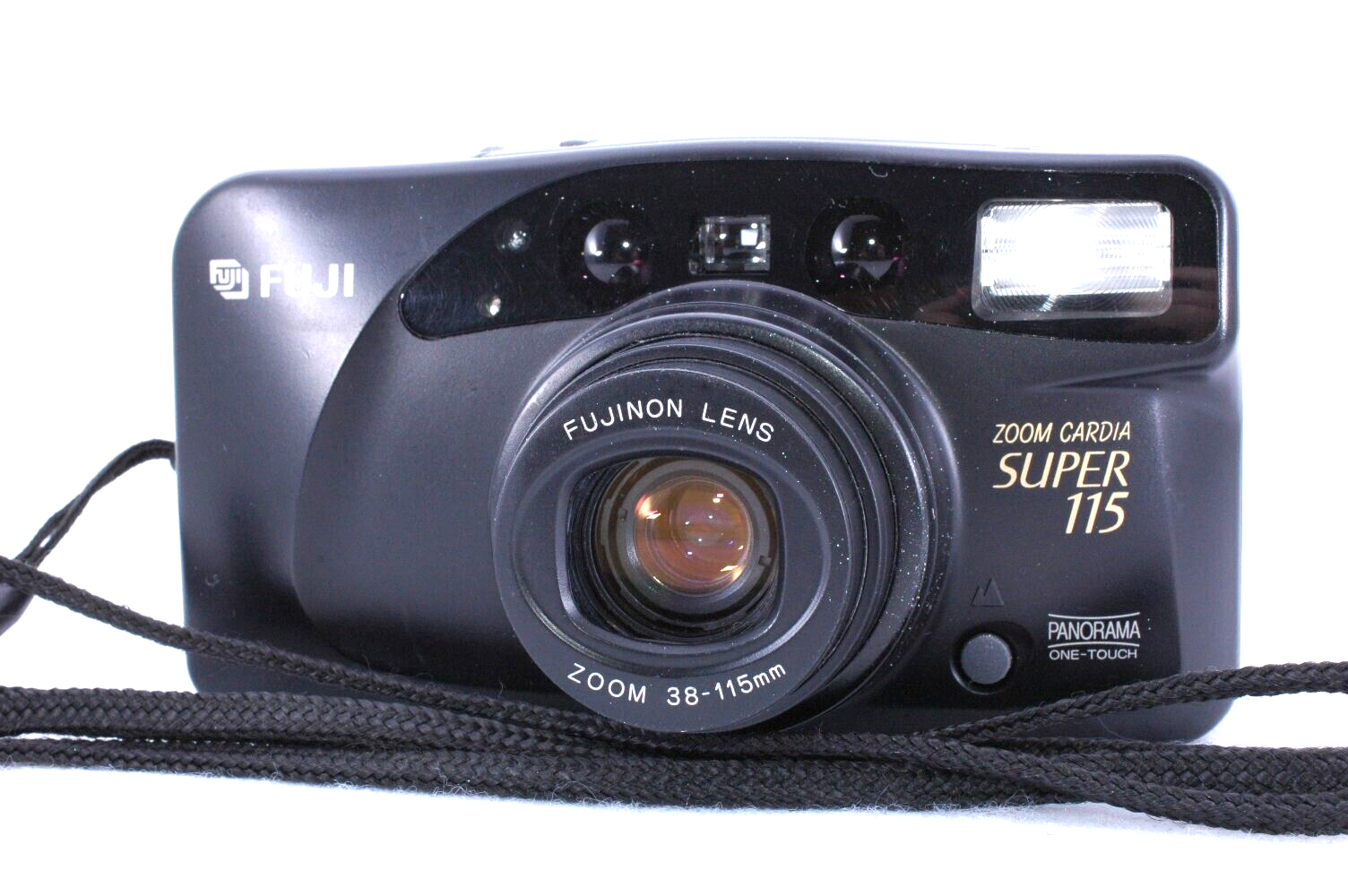 フィルムカメラ FUJI ZOOM CARDIA SUPER 115 F0605-16e p Near MINT] Fuji Zoom Cardia Super 115 Black Point &Shoot
