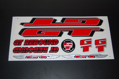 Black /& Silver. GT Rebound Stickers Red