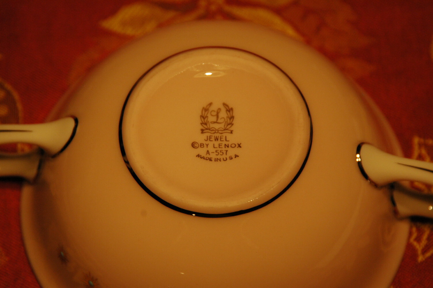 Lenox Jewel A557 Cream soup bowl    excellent condition