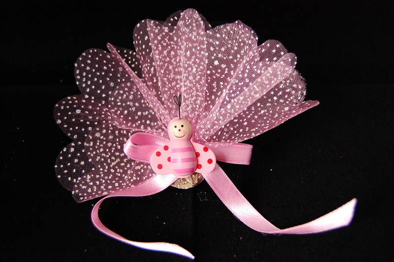 1x Gastgeschenk Babyshower Biene Taufe Lavendel Baby Bebeksekeri Ari Kiz Pembe