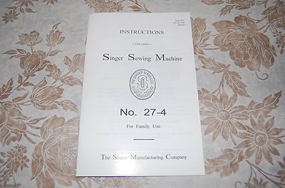 Super Clean Gloss-Paper Instructions Manual for Singer Class 27 Sewing Machines.