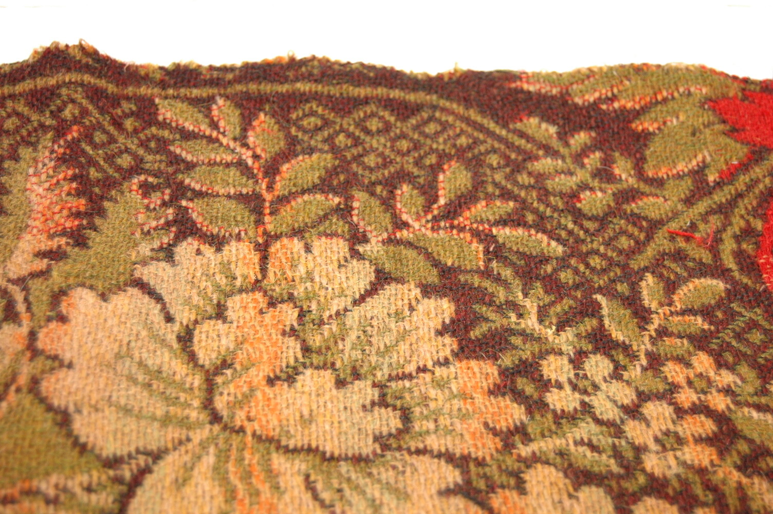 Rich Colored Antique Wool Coverlet Blanket Section Crafts