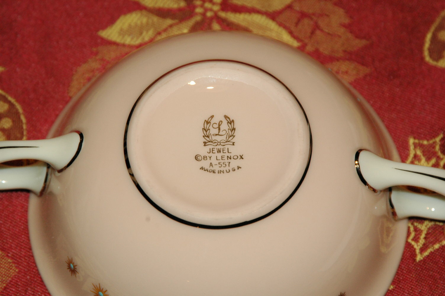 Lenox Jewel A557 Cream soup bowl    excellent condition