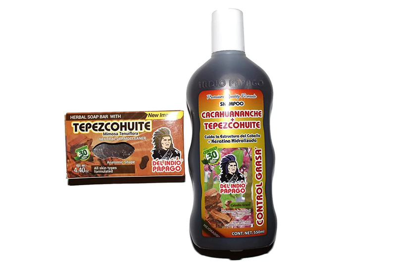 Set De Shampoo De Cacahuananche Ytepezcohuite Y Jabon De Tepezcohuite