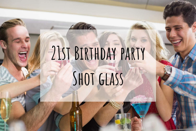 21St Birthday Shot Glass - 21 + Middle Finger Funny Birthday Gifts for Him or He