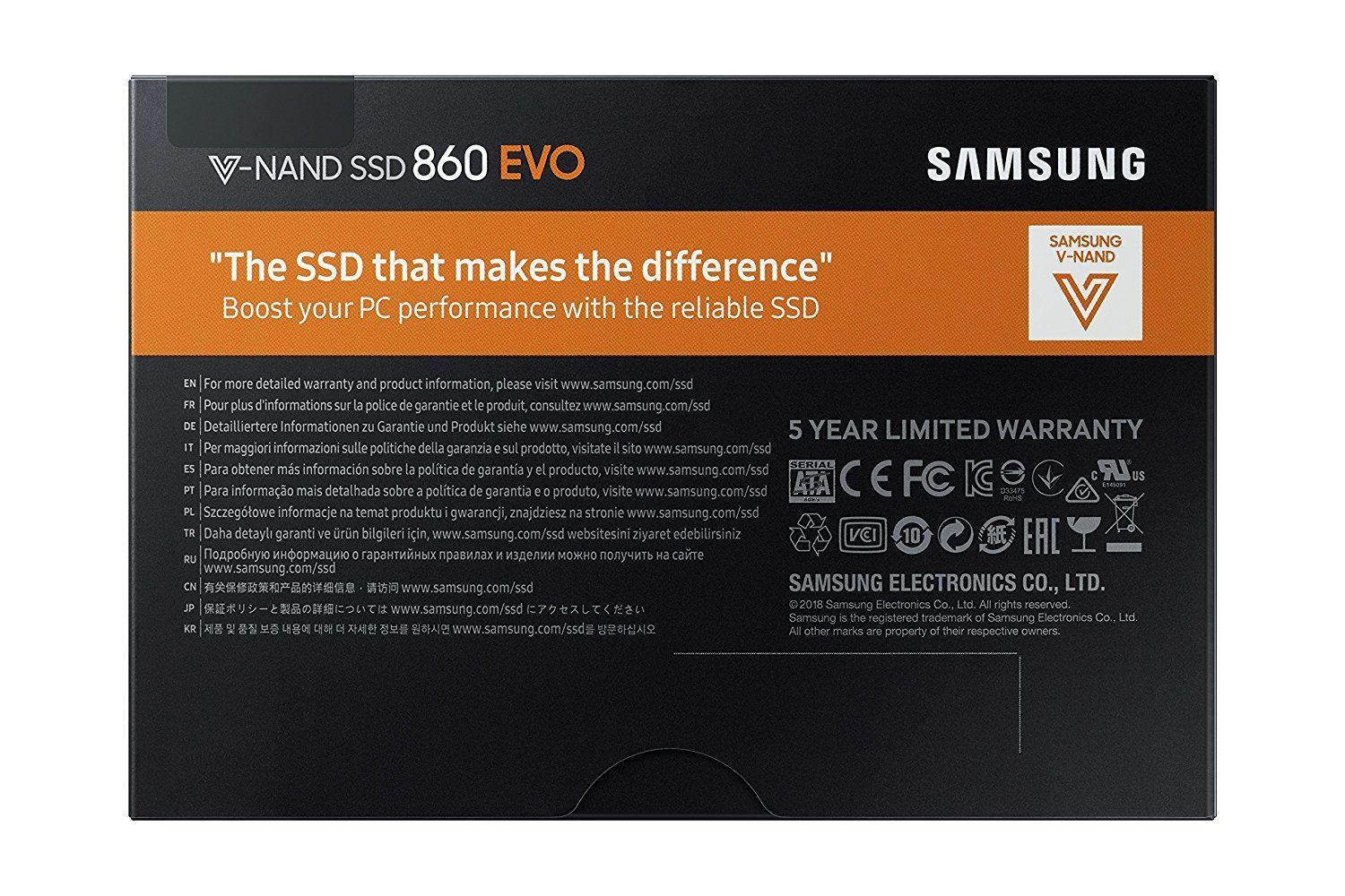 Samsung 860 EVO 1TB 2.5 Inch SATA III Internal SSD (MZ-76E1T0B/AM) NEW