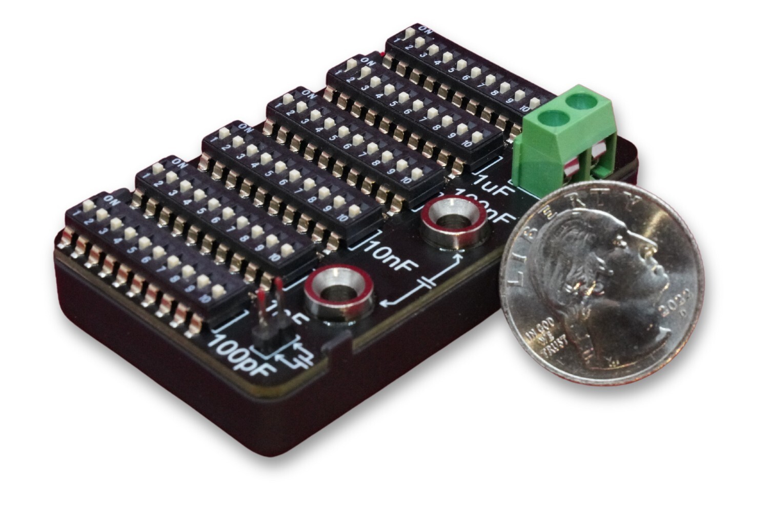 6 Decade Capacitance Substitution Board Box (100pF to 100uF) with Cover