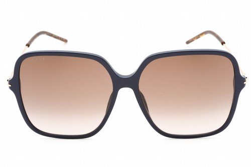 Pre-owned Gucci Gg1267s-004-60 Sunglasses Size 60mm 145mm 15mm Blue Women In Gold