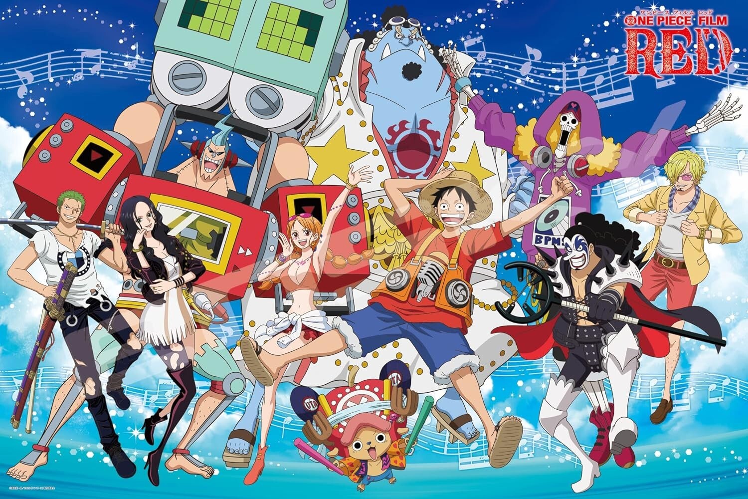 ONE PIECE - hata Z045 Straw Hat Crew Japanese One Piece Shitajiki Jumbo Art