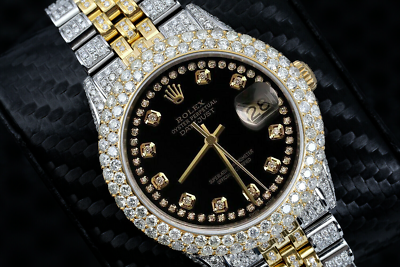 two tone iced out rolex