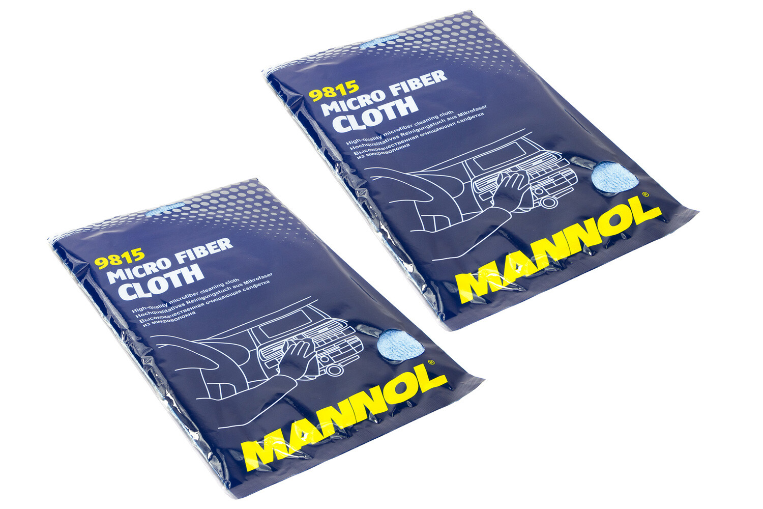 Mikrofasertuch 2 x Mannol 9815 Micro Fiber Cloth Pflegetuch Reinigungstuch Tuch