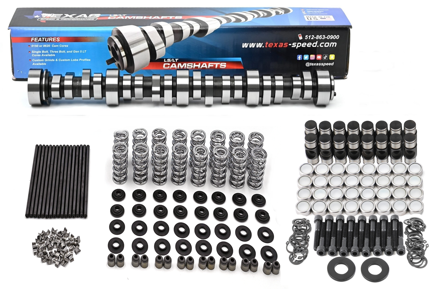 TSP Magic Stick 4 Camshaft w/ Trunnion Kit .660 Springs Pushrods 5.3L 6.0L +70HP