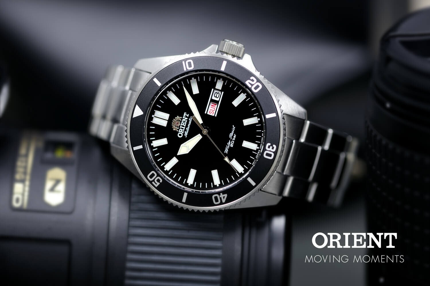 Pre-owned Orient Kano Diver Mechanical Watch Day Date Black Dial Aa0008b Made In Japan