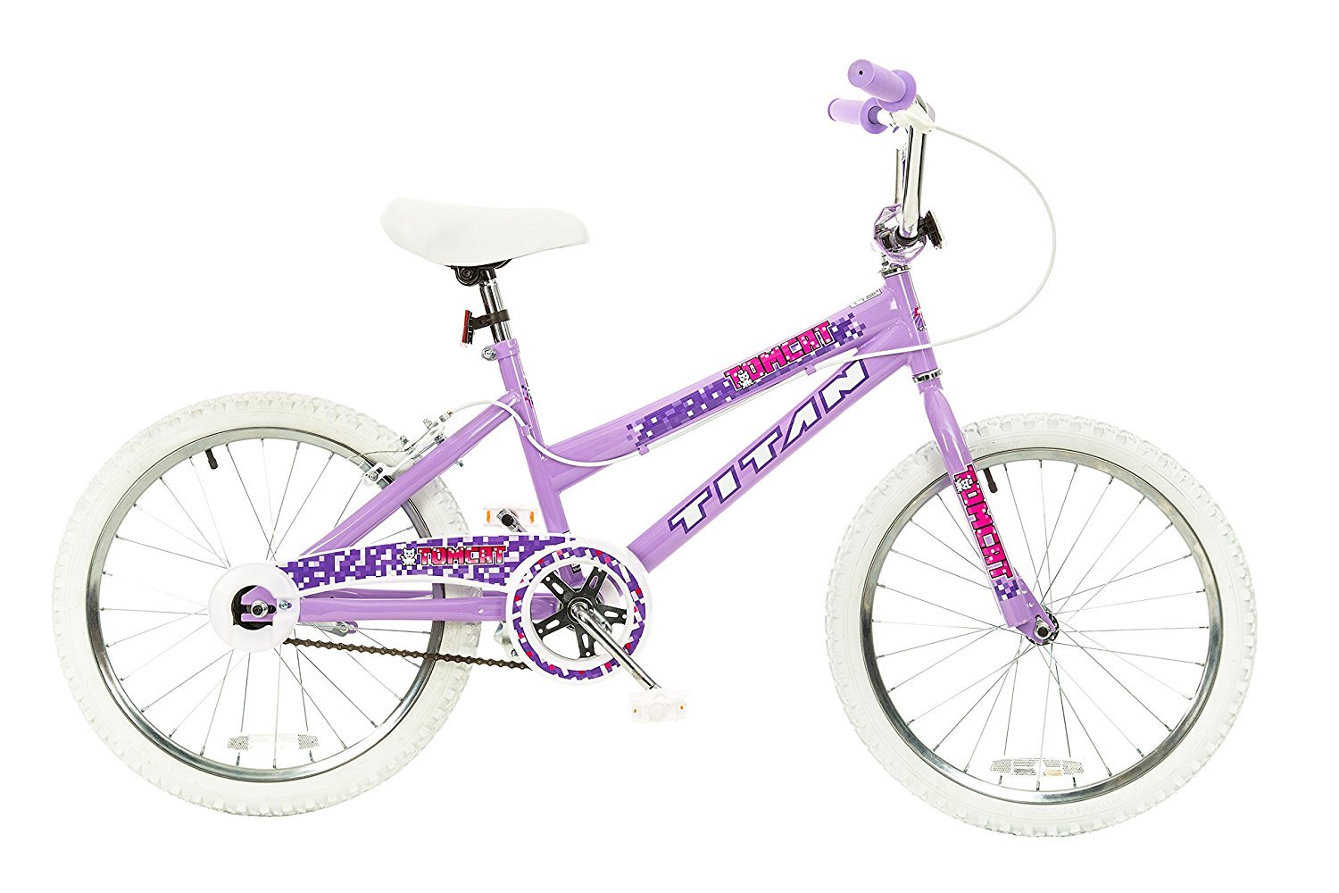 Titan Tomcat 20-Inch Wheel Girls BMX Bike with Pads