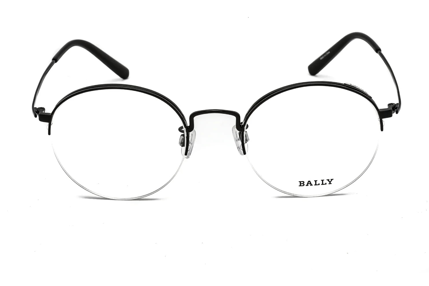 メガネ Bally Half-rim Eyeglasses BY5009H 028 Bally BY5009-H 016 Black Semi Rim Metal Round Optical