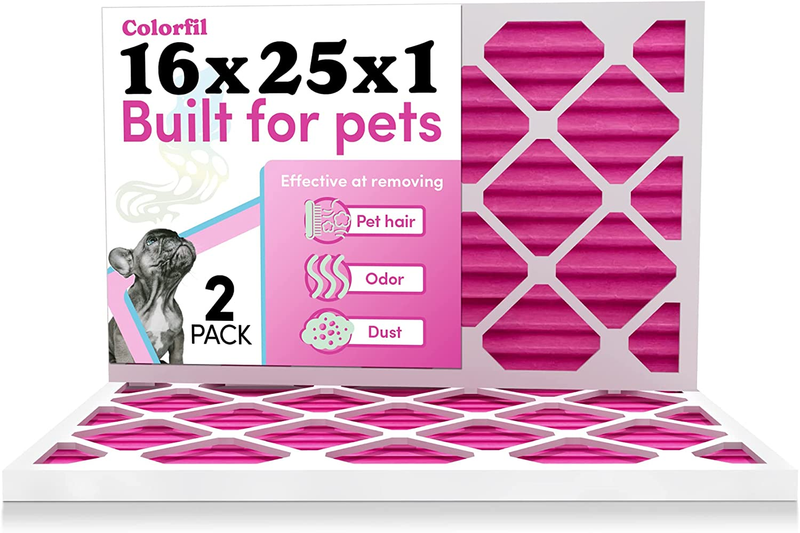 16X25X1 Air Filter by Colorfil | Color Changing Filters Designed for Cat and Dog