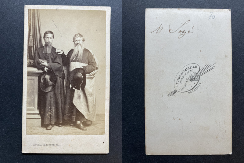 De Saedeler, Bruxelles, Missionnaire Ã  Identifier Vintage Cdv Albumen Print.