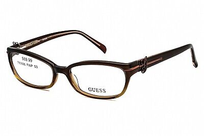 Guess Womens GU2304-3 Rectangle Gradient Brown Eyeglasses 53mm