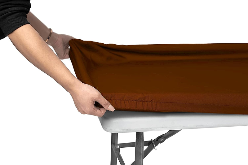 Polyester 6Ft Fitted Tablecloth Elastic Rectangle Table Cover, Table Cloth, Fitt