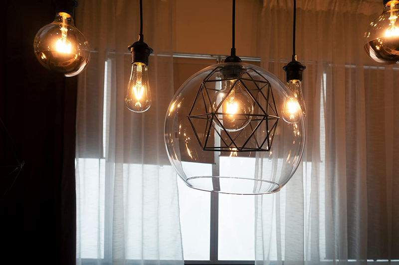 Dimmable LED Globe Light Bulbs, 60W Equivalent, Daylight 5000K, Clear Glass Vint