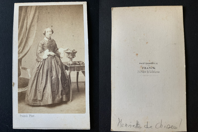 Franck, Paris, Henriette De Chiseuil Vintage Albumen Print Cdv Tirage Albumi