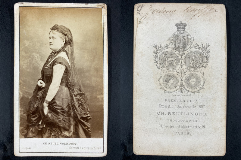 Reutlinger, Paris, Zulma Bouffar, Dans Lischen Et Fritzchen Vintage Cdv Albumen 
