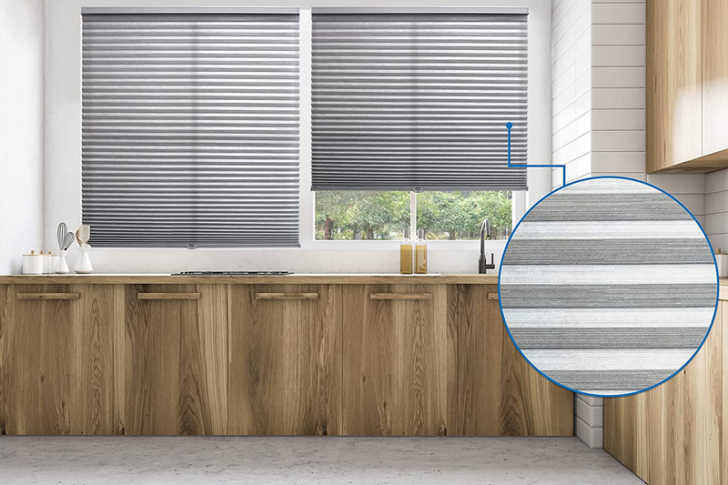 Cellular Honeycomb Cordless Shade, 9/16" Single Cell, Light 