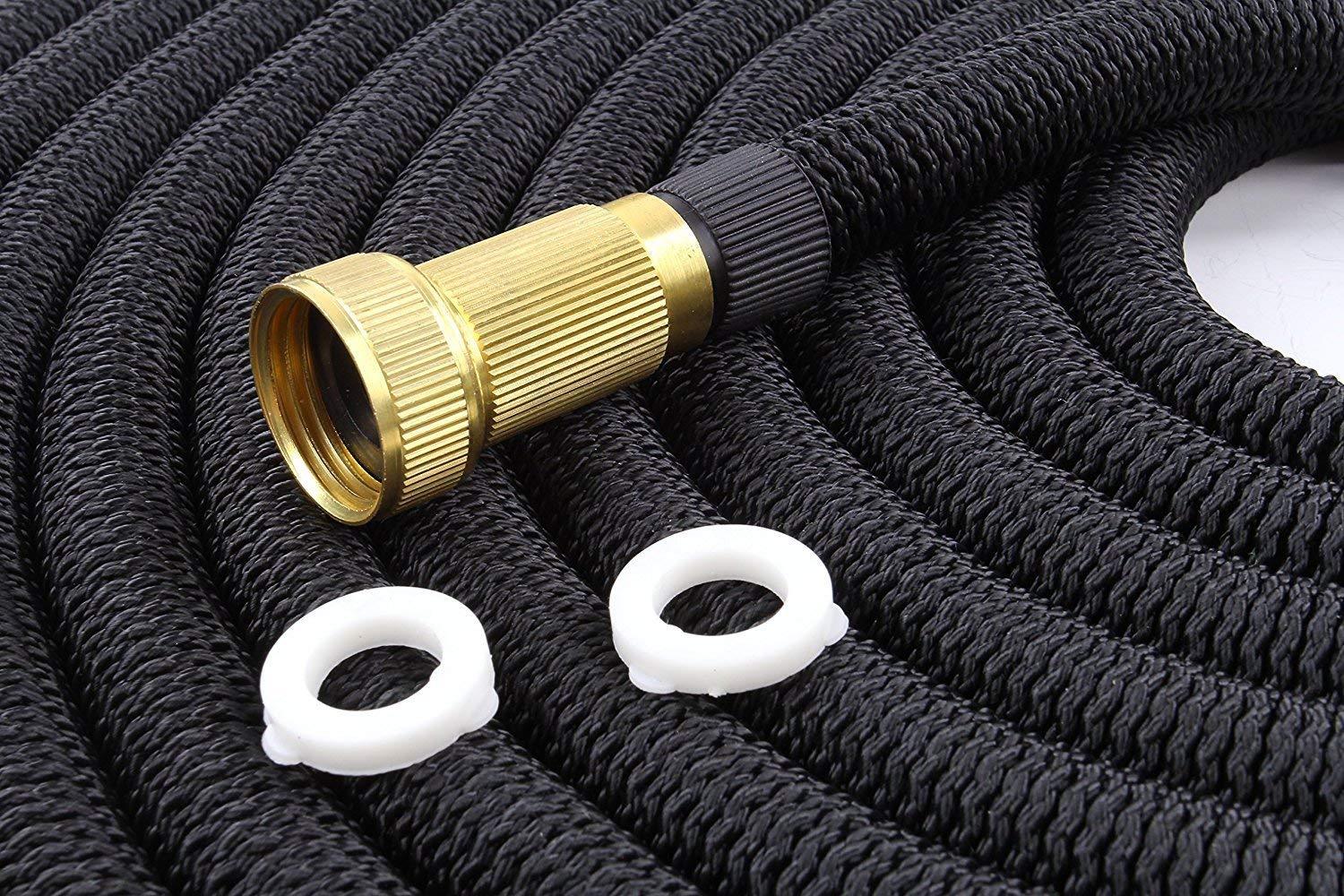 3KM Garden Hose - 100 Ft Heavy Duty - Expandable Kink Free - 9 Pattern Sprayer